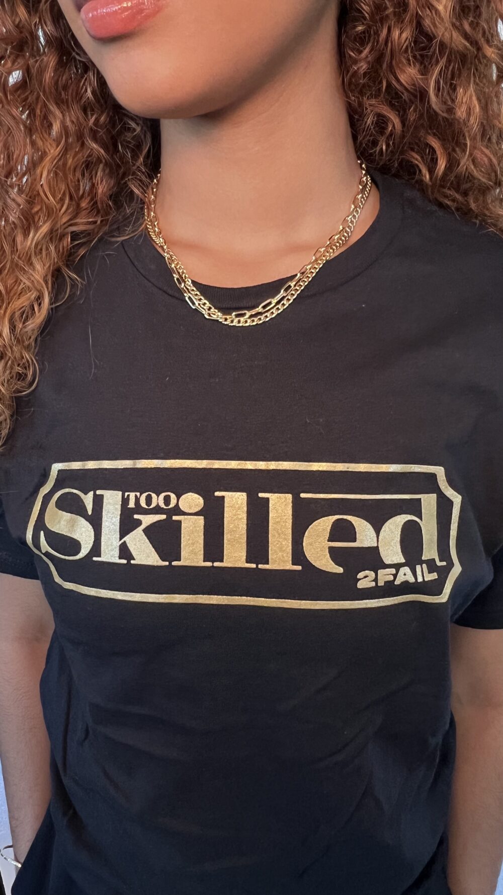 Too Skilled T Shirts – Base Black & Gold - Image 4