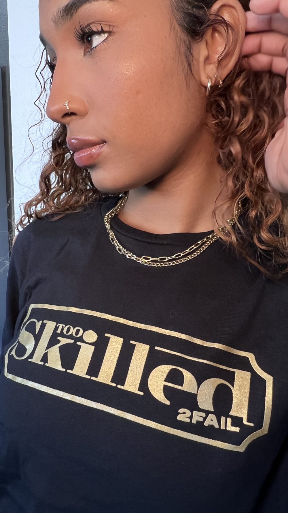 Too Skilled T Shirts – Base Black & Gold - Image 2